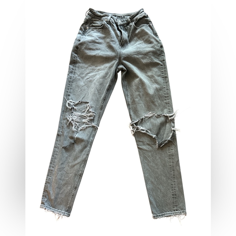 American Eagle Outfitters Gray Distressed Boyfriend Jeans Size 2 Gray color